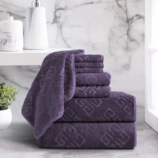 Oversized Bath Towels 35X70 Set of 8, 2 Extra Large Bath Towels, 2 Hand Towels, 4 Washcloths, Microfiber Ultra Soft Plush, Highly Absorbent Quick Dry Luxury Towels for Bathroom