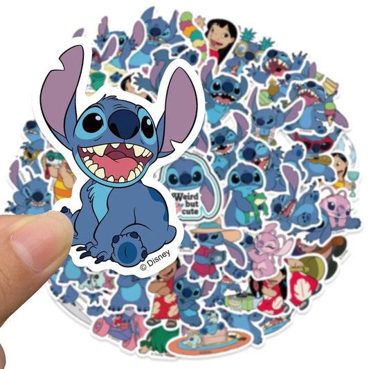 51PCS Lilo & Stitch Stickers DIY Diary Laptop Luggage Skateboard Graffiti Decals Fun Classic Toy