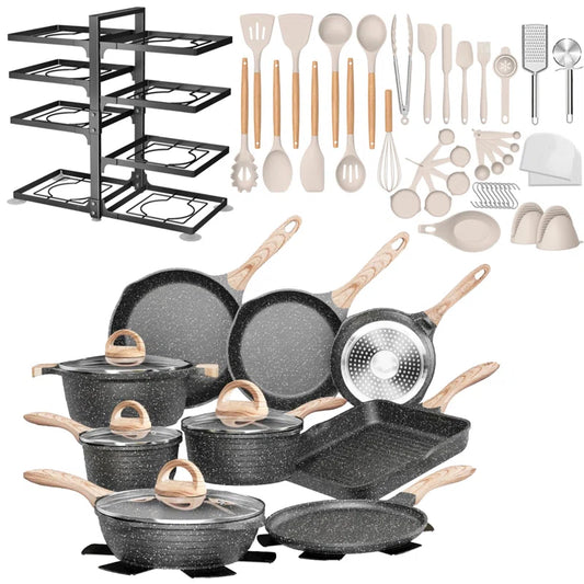 37 - Piece Non-Stick Aluminum Cookware Set